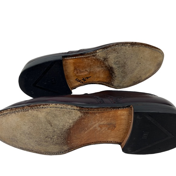 Allen Edmonds mens 12 C Oxblood Wingtip Oxford Chester Dress Shoes EUC - Picture 9 of 10